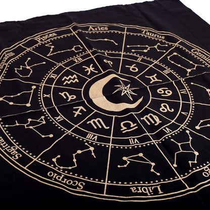 Black Astrology Wheel Cloth