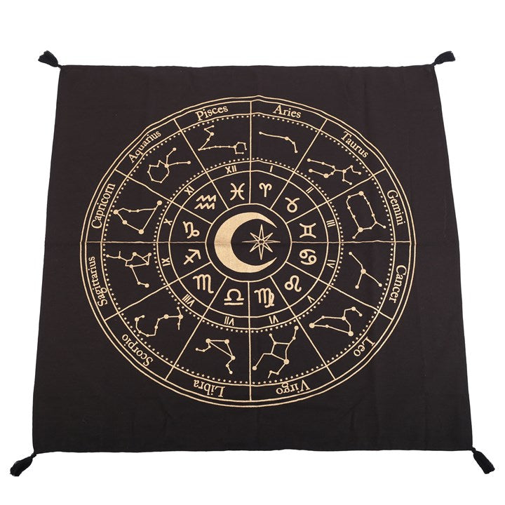 Black Astrology Wheel Cloth