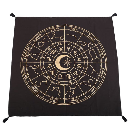 Black Astrology Wheel Cloth